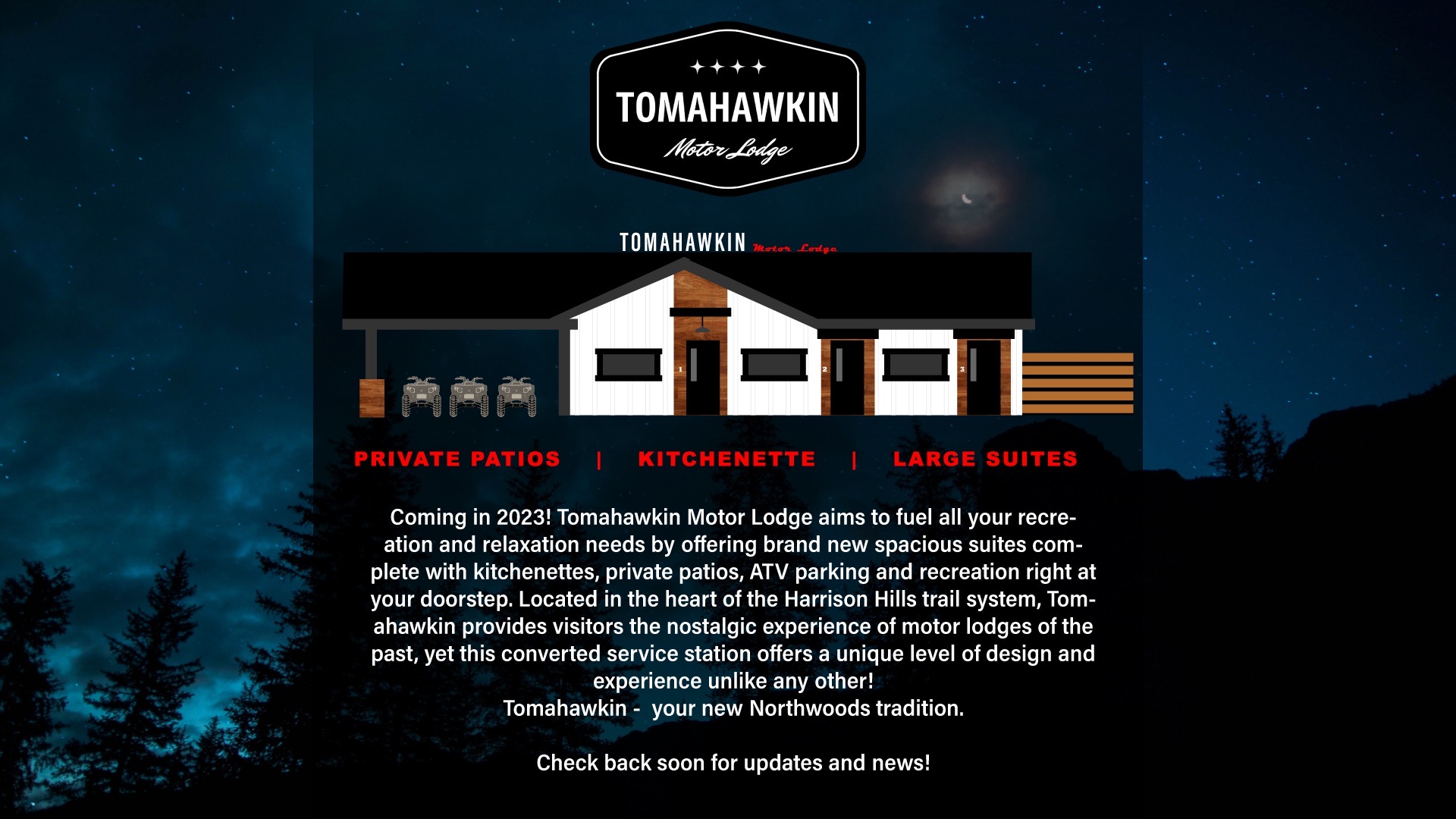 Tomahawkin Landing Page